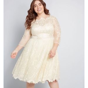 Chi Chi London ModCloth Cream Wedding / Prom Dress